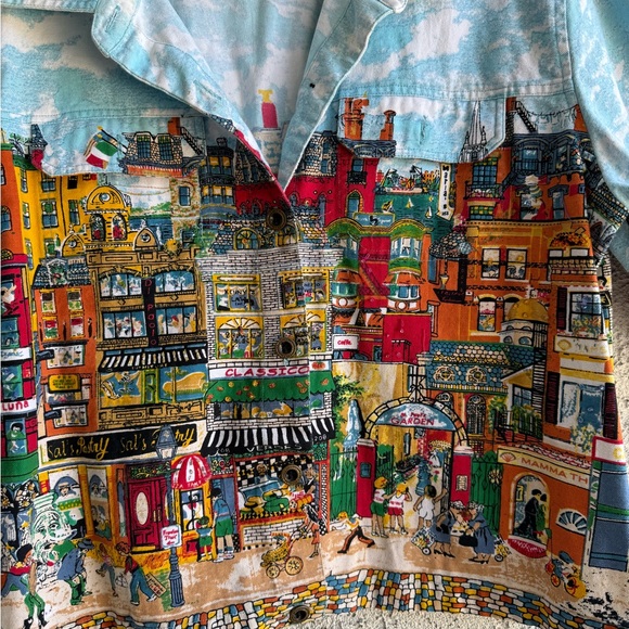 Colorful Cityscape Jean Jacket - Picture 3 of 6